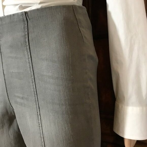 NWOT Motto Silver Gray Hollywood Waist Top Seamed Stretch Ankle Jean - Picture 7 of 10